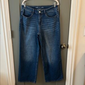 Old Navy Women’s High Rise Wow Wide Leg Blue Jeans size 12 Petite